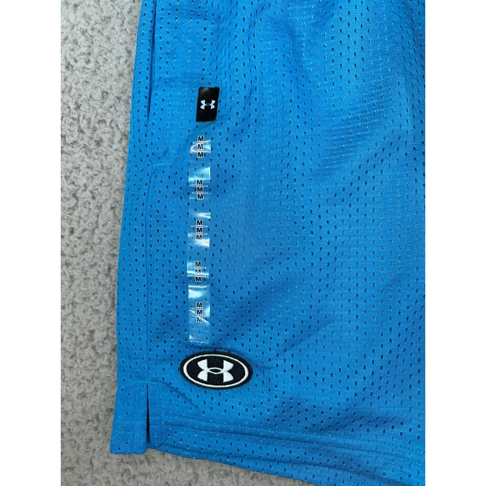 Under Armour Mens Loose Fit Icon Mesh Athletic Shorts Blue Size M New NWT - Picture 2 of 6